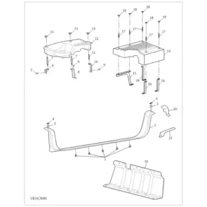 UE11CX001 - Engine shield diagram