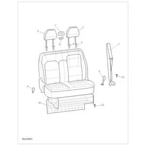 Subdrivers Integral Double Seat diagram
