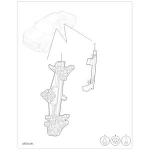 Front Door Electric Glass Regulator diagram