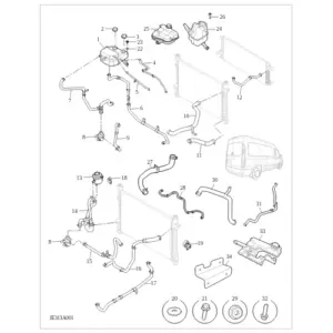 Coolant Plumbing & Hardware diagram