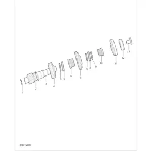 Transmission Shaft OUTPUT（3,4,R）-6MT Front Drive&6AMT diagram
