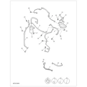 Refrigerant Plumbing & Hardware diagram