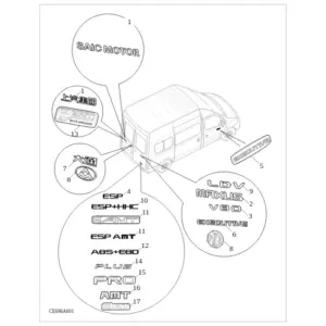 ExteriorEmblem/Decal/Nameplate diagram