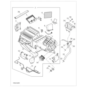 FrontInteriorHVACAirflow diagram