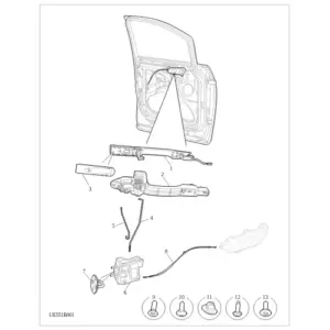 Front Door Handle and Lock diagram