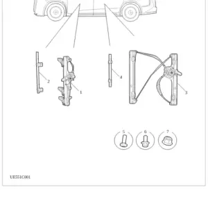 Front Door Electric Glass Regulator diagram
