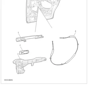 Side Sliding Door Handle diagram