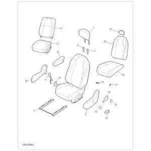 Front Manual Left Seat diagram