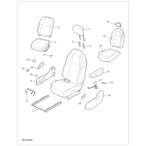 Front Manual Right Seat diagram