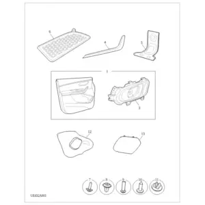 Front Side Closure Garnish Trim diagram