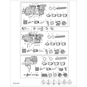 Front Interior HVAC Airflow diagram