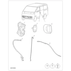 Front Door Handle and Lock diagram