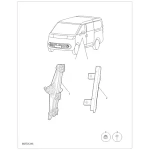 Front Door Electric Glass Regulator diagram