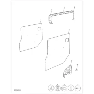Side Sliding Door trim diagram