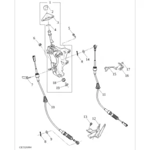 Transmission operating mechanism-6MT/E5 diagram