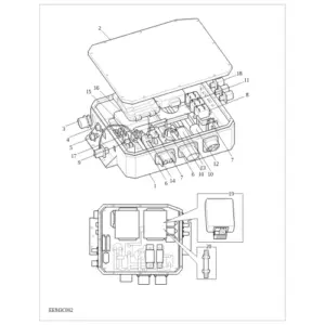 The internal parts of high voltage box--56kWh diagram