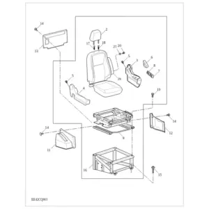 DRIVER SEAT( right-hand) diagram