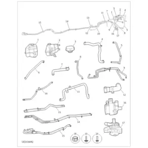 Coolant Plumbing & Hardware-Electric vehicle diagram