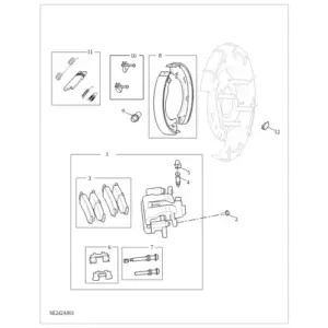 Rear Mechanical Brakes diagram
