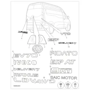 Exterior Emblem-Decal-Nameplate diagram
