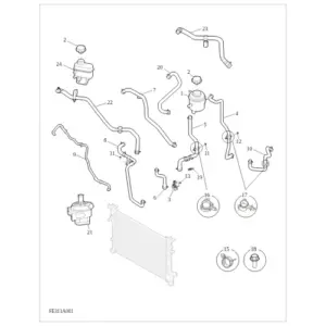 Coolant Plumbing & Hardware diagram