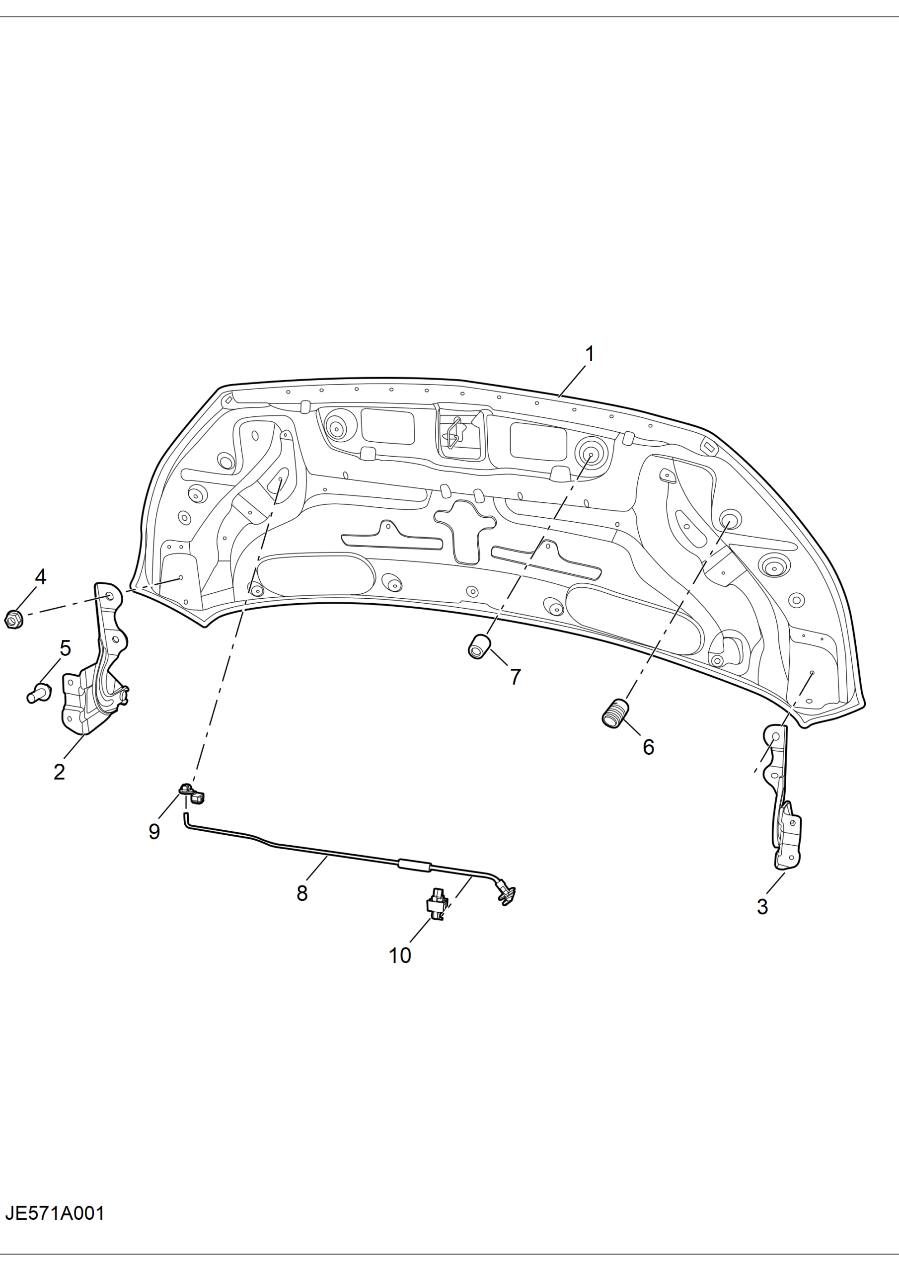 BOLT-FRONT COMPARTMENT COVER HINGE