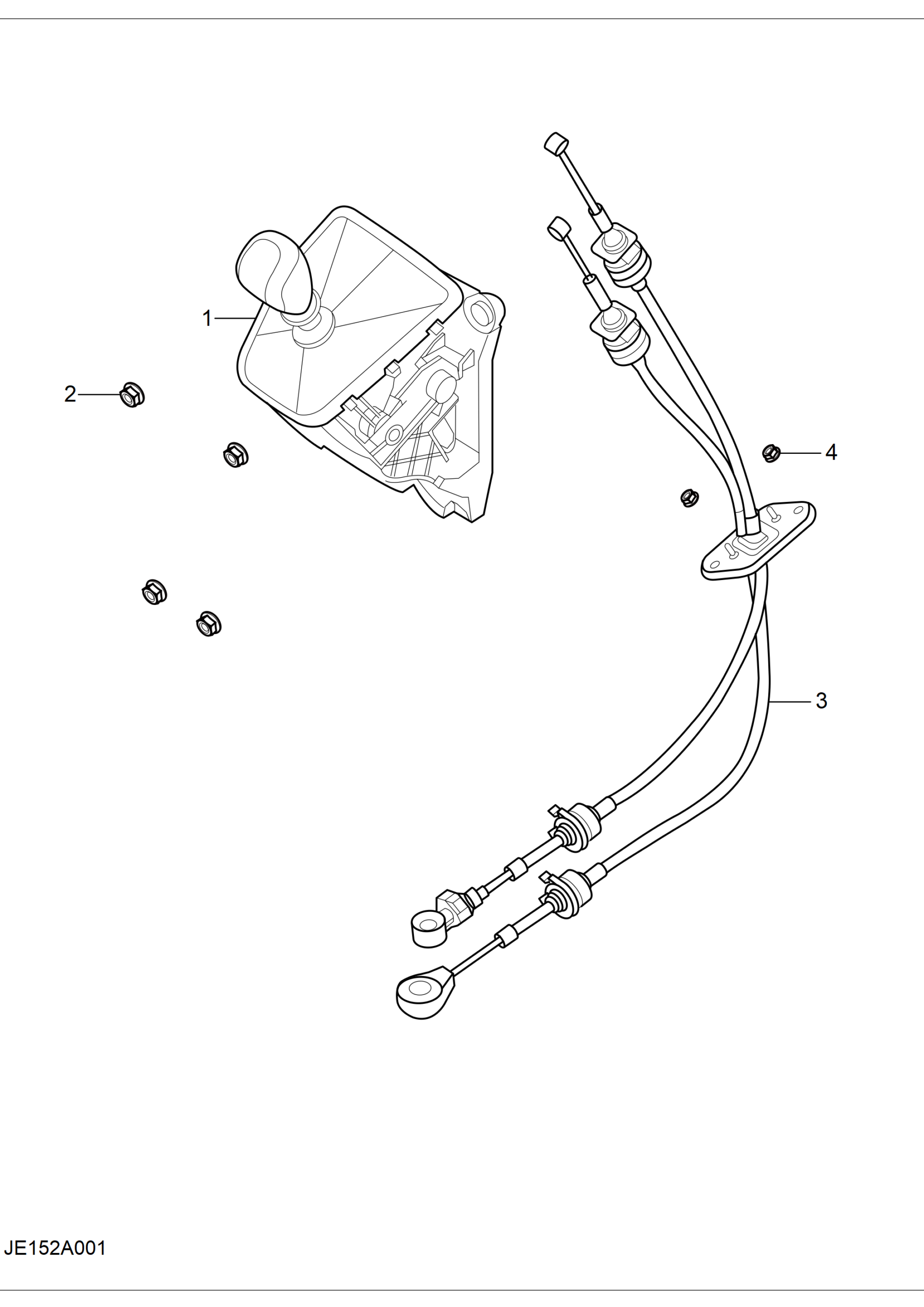 CABLE ASSEMBLY-MANUAL TRANSMISSION RANGE SELECTOR
