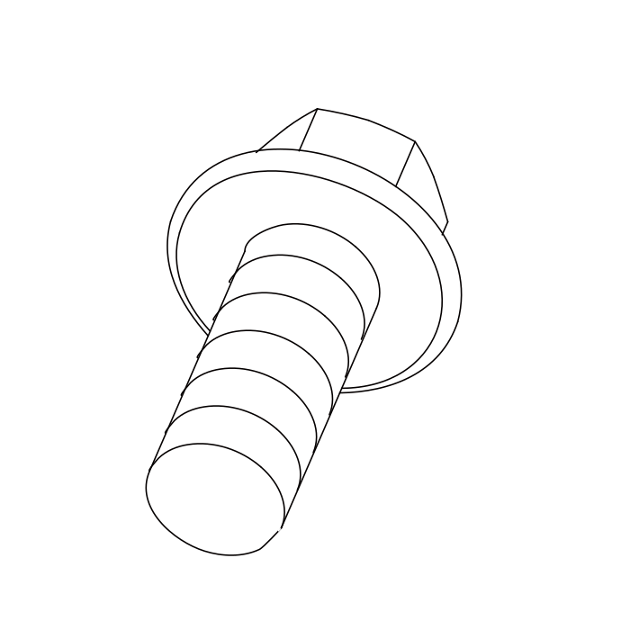 Genuine Maxus B00003512 Bolt-rear Brake Hose Bracket - technical drawing