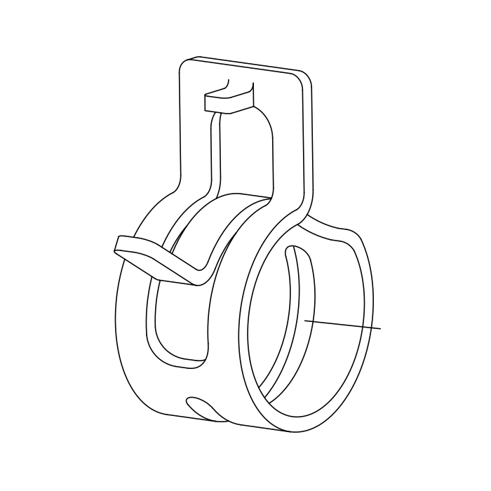 Genuine Maxus B00004124 Clamp-surge Tank To Water Pump Hose - technical drawing