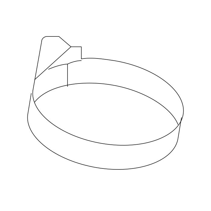 Genuine Maxus B00004152 Clamp-antenna Harness To Ip Harness - technical drawing