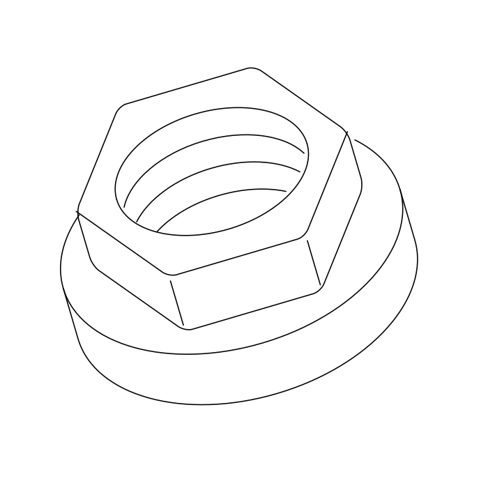 Genuine Maxus B00004272 Nut-auxiliary Battery Bracket - technical drawing