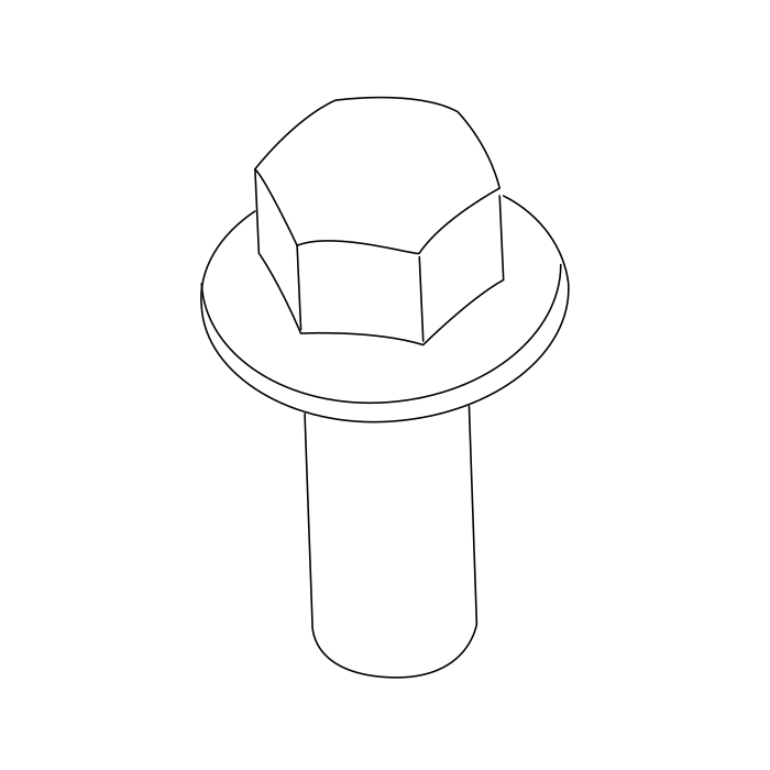 Genuine Maxus B00006042 Bolt-engine Hp Wp - technical drawing
