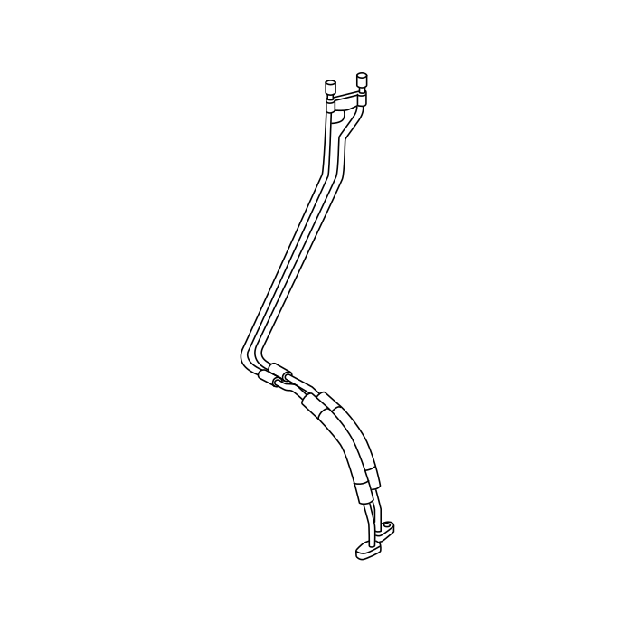 Genuine Maxus C00001115 Pipe Assembly-front Air Conditioning Inlet & Outlet - technical drawing