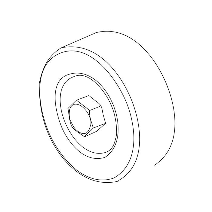 Genuine Maxus C00001531 Idler Pulley Gates-accessory Belt - technical drawing