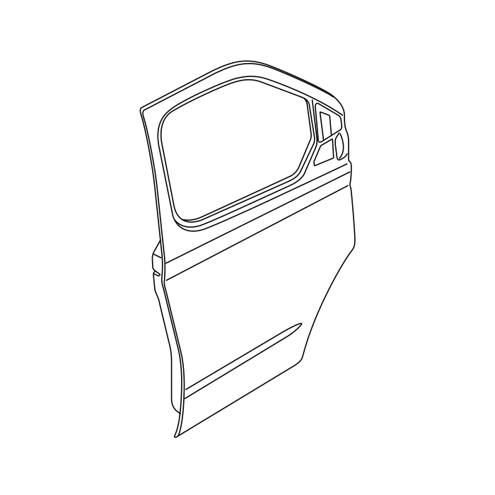 Genuine Maxus C00001536 Weld Assembly-front Side Door - technical drawing