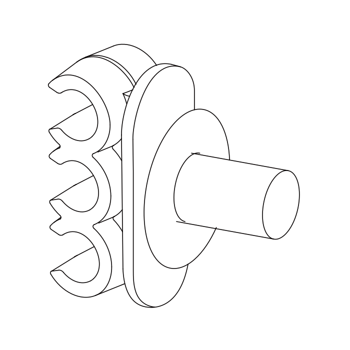 Genuine Maxus C00001692 Clip-clutch Oil Tube To Body - technical drawing