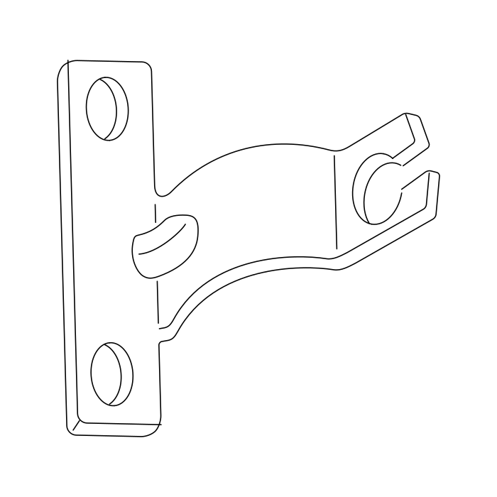 Genuine Maxus C00002256 Bracket-front Brake Hose - technical drawing