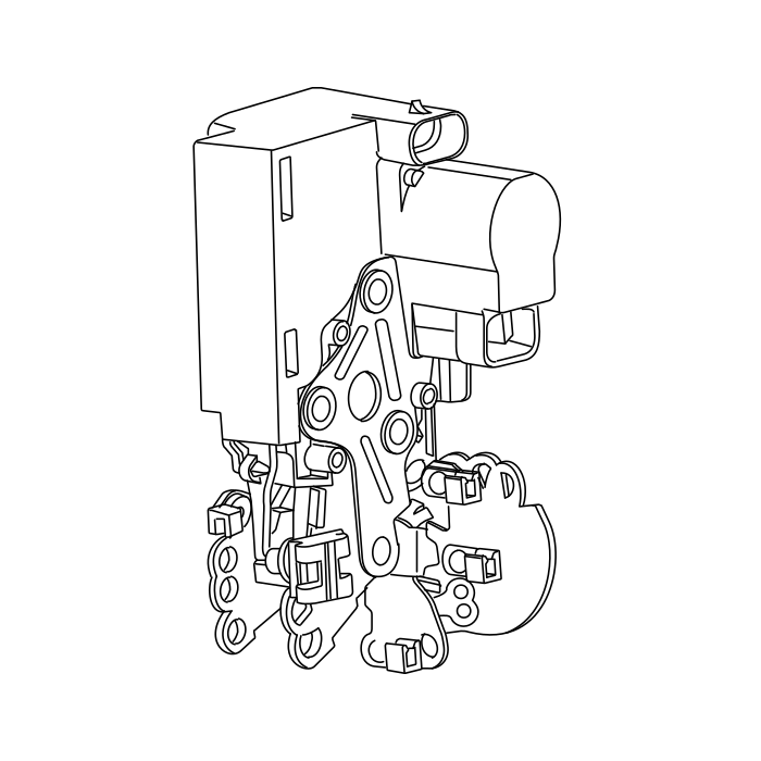 Genuine Maxus C00002511 Locker-rear Door Center/centre Latch - technical drawing
