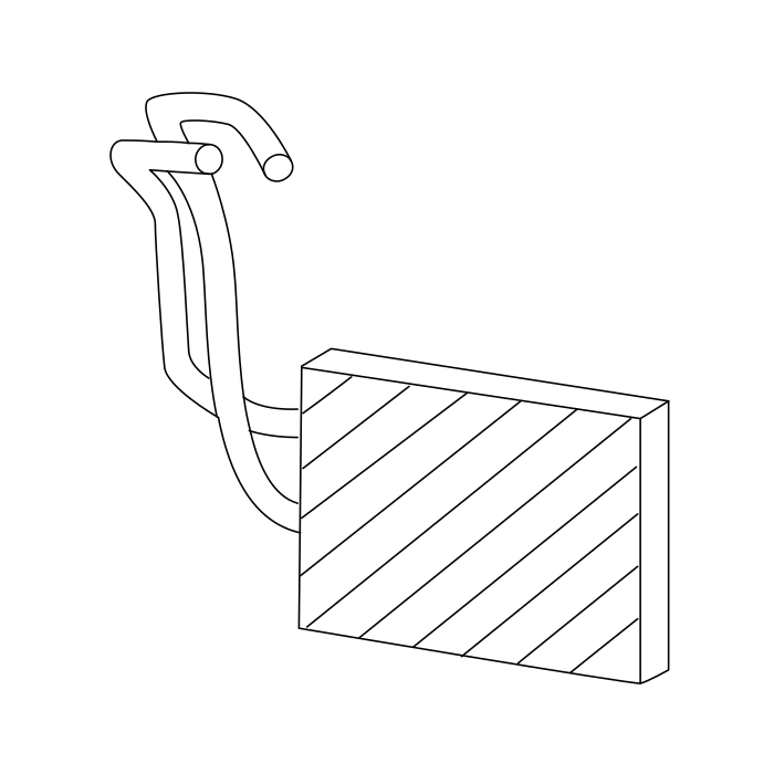 Genuine Maxus C00002828 Section-front Heater Cylinder - technical drawing