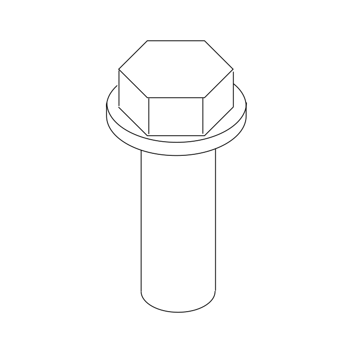 Genuine Maxus C00003130 Bolt-rear Suspension Bumper Mounting - technical drawing