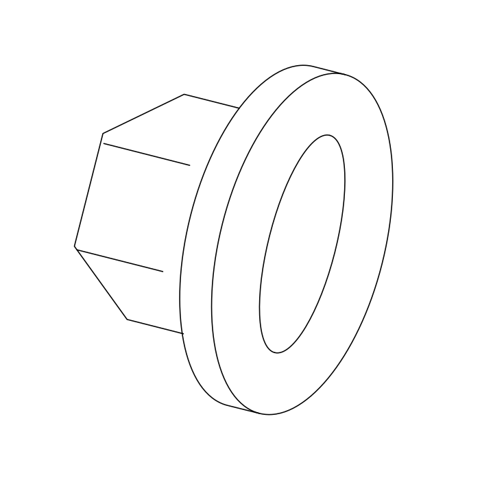 Genuine Maxus C00003187 Nut-front Suspension Lower Control Arm Assembly To Frame - technical drawing