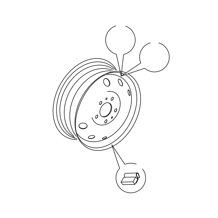 Genuine Maxus C00003546 Steel Wheel - technical drawing