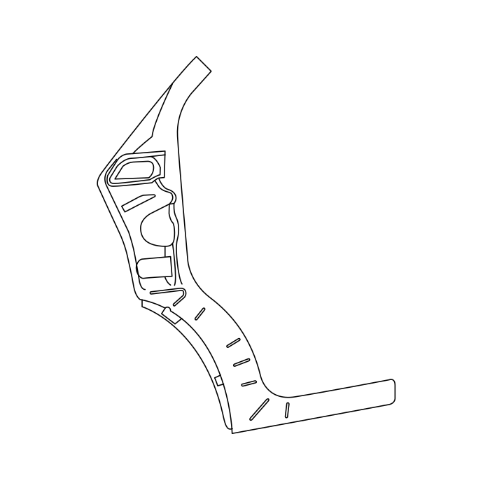 Genuine Maxus C00004163 Reinforcement-body A/pillar Lower - technical drawing