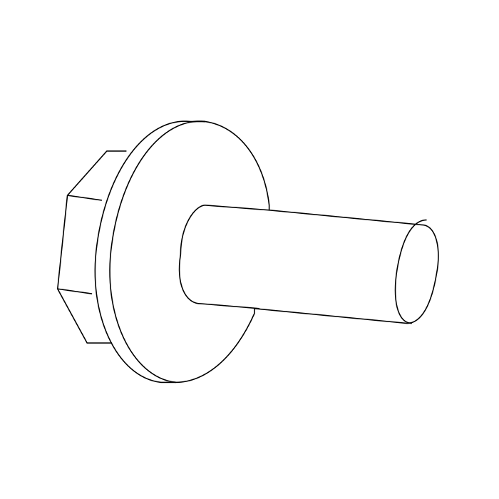 Genuine Maxus C00005632 Bolt-rear Seat Belt Retractor - technical drawing