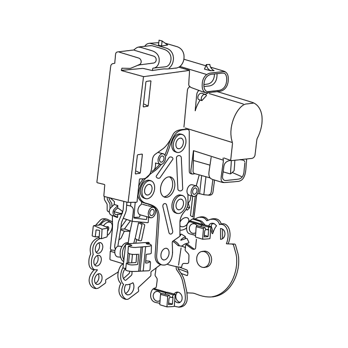 Genuine Maxus C00011570 Latch Assembly-front Side Door - technical drawing
