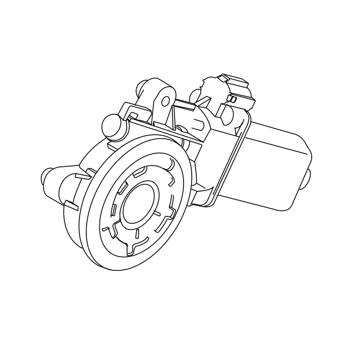 Genuine Maxus C00013604 Motor-front Side Door Glass Regulator - technical drawing