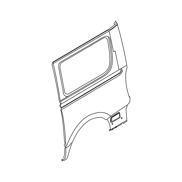 Genuine Maxus C00013744 Panel-rear Side Panel Outer - technical drawing