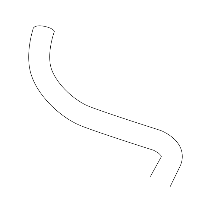Genuine Maxus C00015238 Hose-radiator Bottom - technical drawing