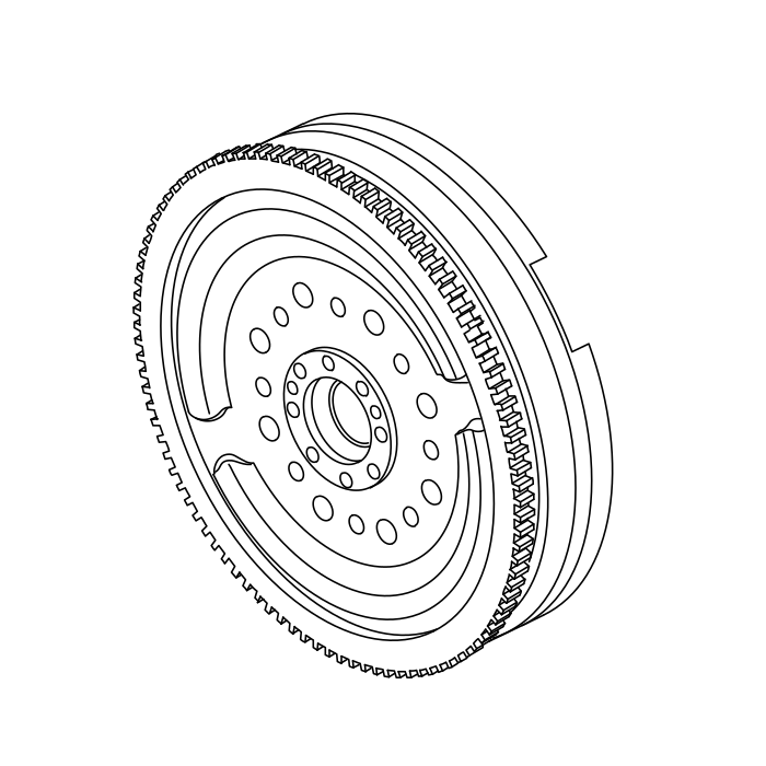 Genuine Maxus C00015282 Flywheel-double - technical drawing