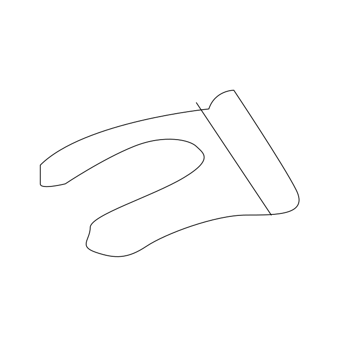Genuine Maxus C00022380 Elastic Clip-brake Pipe - technical drawing